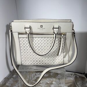 Kate Spade Cream Textured Satchel